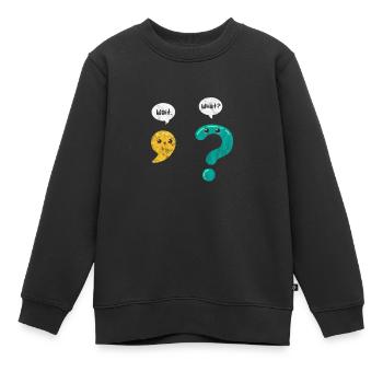 Professeur de grammaire - Sweat Premium enfant bio - noir - Devant - AI Model Kid Female (0cm)