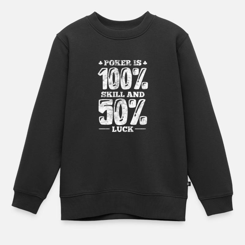 Poker - Kinder Premium Organic Sweatshirt - Schwarz