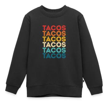 Taco - Kinder Premium Organic Sweatshirt - Schwarz - Vorne - AI Model Kid Female (0cm)