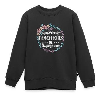 Lehrer Lehrerin - Kinder Premium Organic Sweatshirt - Schwarz - Vorne - AI Model Kid Female (0cm)