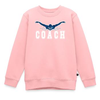 Schwimmtrainer Trainer Schwimmverein Schwimmcoach - Kinder Premium Organic Sweatshirt - Rosa - Vorne - AI Model Kid Female (0cm)