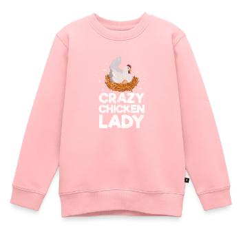 Poulet - Sweat Premium enfant bio - rose - Devant - AI Model Kid Female (0cm)