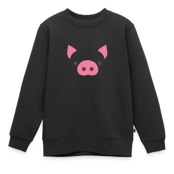 Schwein - Kinder Premium Organic Sweatshirt - Schwarz - Vorne - AI Model Kid Female (0cm)