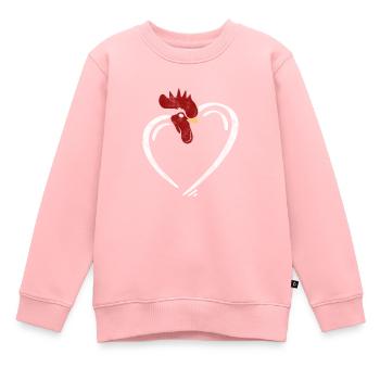 Poulet - Sweat Premium enfant bio - rose - Devant - AI Model Kid Female (0cm)
