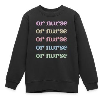 OP-Schwester Operationsschwester Krankenschwester - Kinder Premium Organic Sweatshirt - Schwarz - Vorne - AI Model Kid Female (0cm)