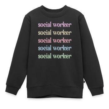 Sozialarbeiter Soziale Arbeit Streetworker Team - Kinder Premium Organic Sweatshirt - Schwarz - Vorne - AI Model Kid Female (0cm)