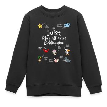 Meine Lieblingstiere in Juist - Kinder Premium Organic Sweatshirt - Schwarz - Vorne - AI Model Kid Female (0cm)