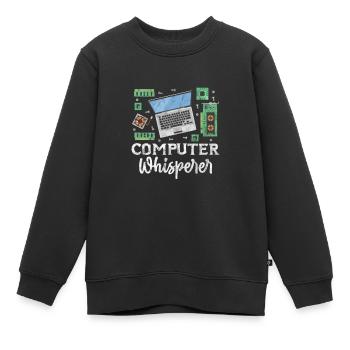 Computer Nerd PC Programmer Computer Science Gift - Kids Premium Organic Sweatshirt - black - Front - AI Model Kid Female (0cm)