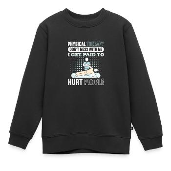 Physiotherapeut - Kinder Premium Organic Sweatshirt - Schwarz - Vorne - AI Model Kid Female (0cm)