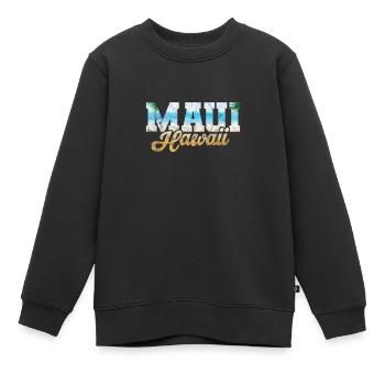 Hawaii Maui Vacances Aloha Été Hawaiian Cadeau - Sweat Premium enfant bio - noir - Devant - AI Model Kid Female (0cm)