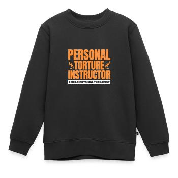 Physiotherapeut - Kinder Premium Organic Sweatshirt - Schwarz - Vorne - AI Model Kid Female (0cm)