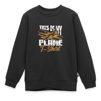 Pilote - Sweat Premium enfant bio - noir - Devant - AI Model Kid Female (0cm)
