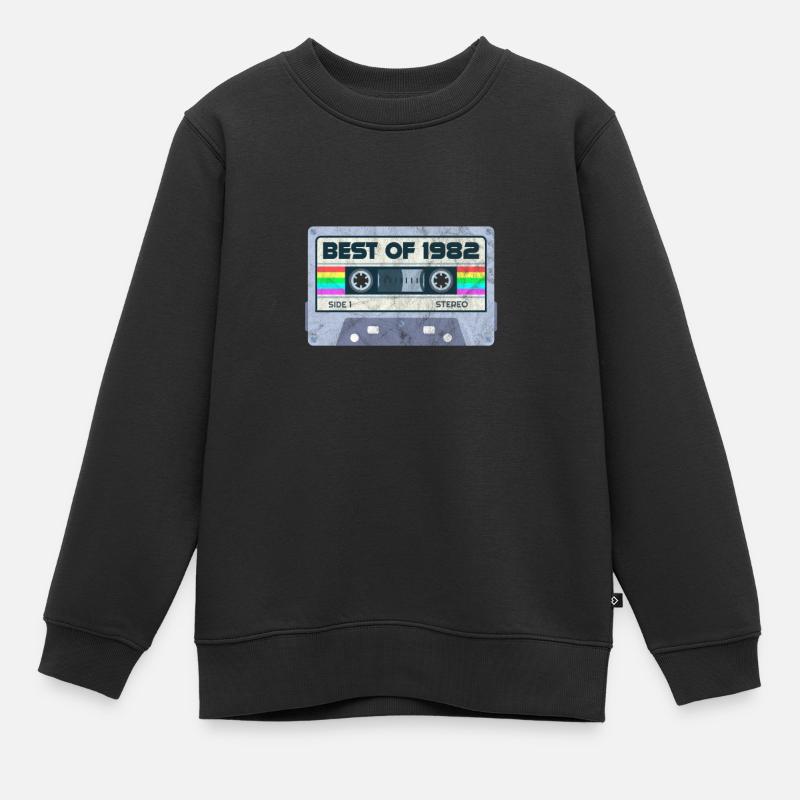 1982 - Kinder Premium Organic Sweatshirt - Schwarz