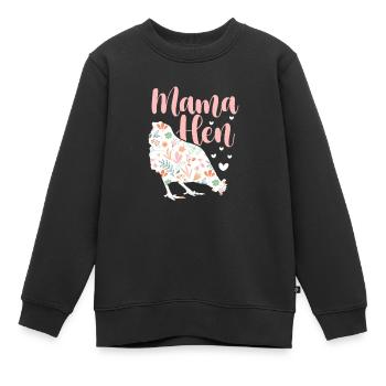 Poulet Farm Volaille Coq Poulets Cadeau - Sweat Premium enfant bio - noir - Devant - AI Model Kid Female (0cm)