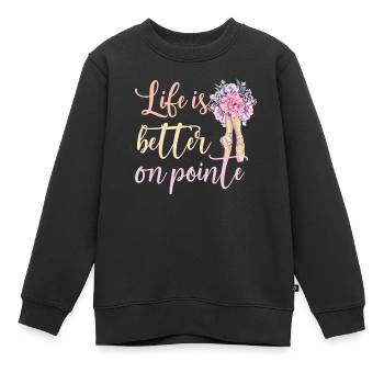 Balletttänzerin Ballerina Balletttanz Ballerina - Kinder Premium Organic Sweatshirt - Schwarz - Vorne - AI Model Kid Female (0cm)