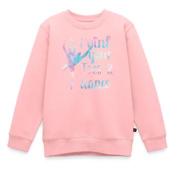 danseuse de ballet ballerine ballet danse ballerine - Sweat Premium enfant bio - rose - Devant - AI Model Kid Female (0cm)