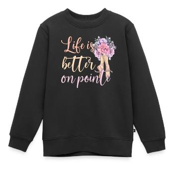 Balletttänzerin Ballerina Balletttanz Ballerina - Kinder Premium Organic Sweatshirt - Schwarz - Vorne - AI Model Kid Female (0cm)