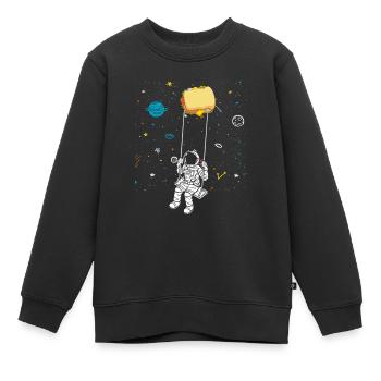 Astronaut Sandwich Liebe Astronomie Sandwich - Kinder Premium Organic Sweatshirt - Schwarz - Vorne - AI Model Kid Female (0cm)