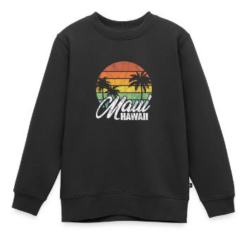 Hawaii Maui Vacances Aloha Été Hawaiian Cadeau - Sweat Premium enfant bio - noir - Devant - AI Model Kid Female (0cm)