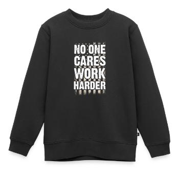 Motivation - Sweat Premium enfant bio - noir - Devant - AI Model Kid Female (0cm)