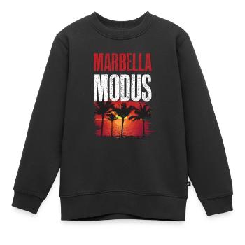 Marbella Mode - Sweat Premium enfant bio - noir - Devant - AI Model Kid Female (0cm)