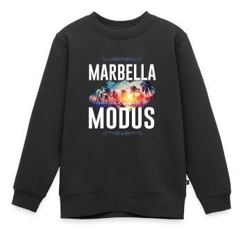 Marbella Modus - Kinder Premium Organic Sweatshirt - Schwarz - Vorne - AI Model Kid Female (0cm)