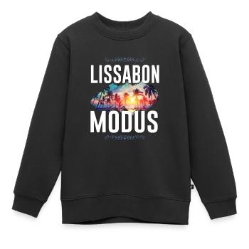 Lissabon Modus - Kinder Premium Organic Sweatshirt - Schwarz - Vorne - AI Model Kid Female (0cm)