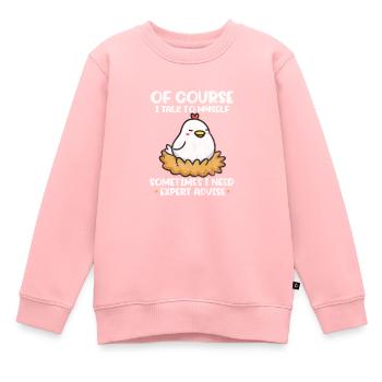 Poulet - Sweat Premium enfant bio - rose - Devant - AI Model Kid Female (0cm)