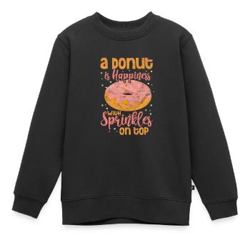 Donut - Kinder Premium Organic Sweatshirt - Schwarz - Vorne - AI Model Kid Female (0cm)