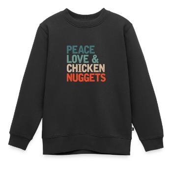 Poulet Volaille Poulet Nuggets Cadeau - Sweat Premium enfant bio - noir - Devant - AI Model Kid Female (0cm)