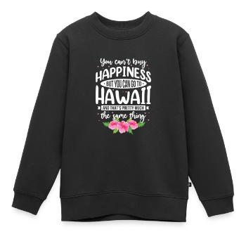 Hawaï - Sweat Premium enfant bio - noir - Devant - AI Model Kid Female (0cm)