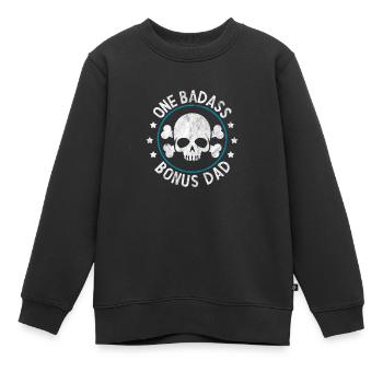 Vater - Kinder Premium Organic Sweatshirt - Schwarz - Vorne - AI Model Kid Female (0cm)