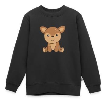 Fauve fauve mignon animaux forêt pour les enfants - Sweat Premium enfant bio - noir - Devant - AI Model Kid Female (0cm)