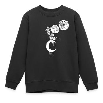 Occult Moonrose Witchcraft Witch Skeleton Occult - Sweat Premium enfant bio - noir - Devant - AI Model Kid Female (0cm)