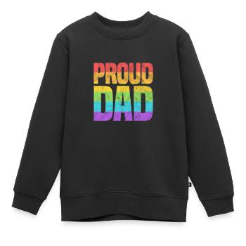 Père - Sweat Premium enfant bio - noir - Devant - AI Model Kid Female (0cm)