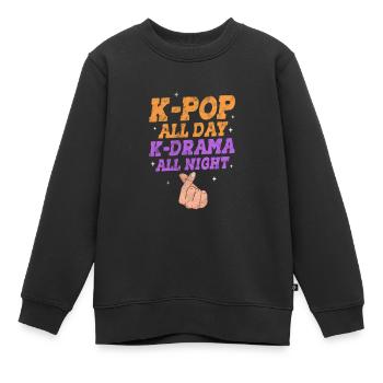 K-Pop Musique Coréenne Pop Corée Kpop Cadeau - Sweat Premium enfant bio - noir - Devant - AI Model Kid Female (0cm)