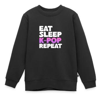 K-Pop - Kinder Premium Organic Sweatshirt - Schwarz - Vorne - AI Model Kid Female (0cm)