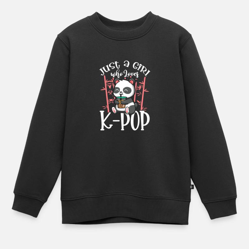 K-Pop - Sweat Premium enfant bio - noir