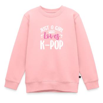 K-Pop - Sweat Premium enfant bio - rose - Devant - AI Model Kid Female (0cm)