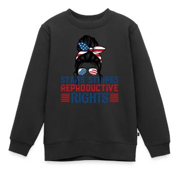 Stars Stripes Reproduktive Rechte 4. Juli Mama - Kinder Premium Organic Sweatshirt - Schwarz - Vorne - AI Model Kid Female (0cm)