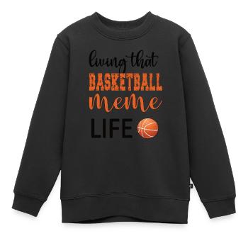 Meme Oma Von Basketballspieler Basketball Meme - Kinder Premium Organic Sweatshirt - Schwarz - Vorne - AI Model Kid Female (0cm)