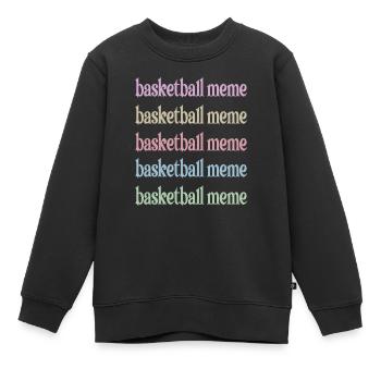 Meme Oma Von Basketballspieler Basketball Meme - Kinder Premium Organic Sweatshirt - Schwarz - Vorne - AI Model Kid Female (0cm)