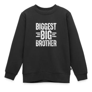 Frère aîné - Sweat Premium enfant bio - noir - Devant - AI Model Kid Female (0cm)