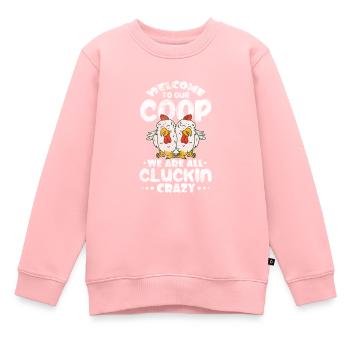 Poulet - Sweat Premium enfant bio - rose - Devant - AI Model Kid Female (0cm)
