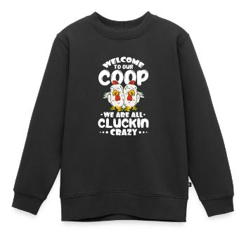 Poulet Farm Volaille Coq Poulets Cadeau - Sweat Premium enfant bio - noir - Devant - AI Model Kid Female (0cm)
