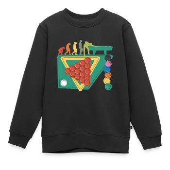Jeu de snooker gamer Table de snooker Balles de snooker - Sweat Premium enfant bio - noir - Devant - AI Model Kid Female (0cm)