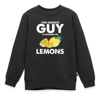 Limonade Limonade Limonade Limonade Stand Design - Sweat Premium enfant bio - noir - Devant - AI Model Kid Female (0cm)