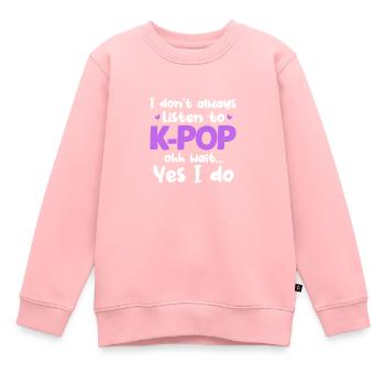 K-Pop - Sweat Premium enfant bio - rose - Devant - AI Model Kid Female (0cm)