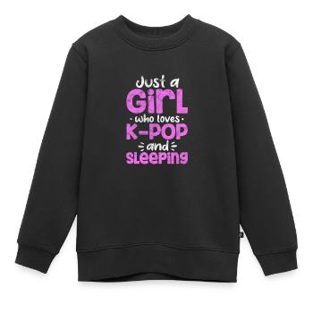 K-Pop Musique Coréenne Pop Corée Kpop Cadeau - Sweat Premium enfant bio - noir - Devant - AI Model Kid Female (0cm)