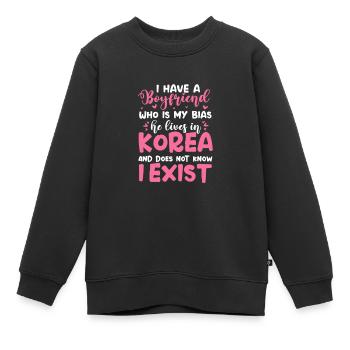 K-Pop - Sweat Premium enfant bio - noir - Devant - AI Model Kid Female (0cm)
